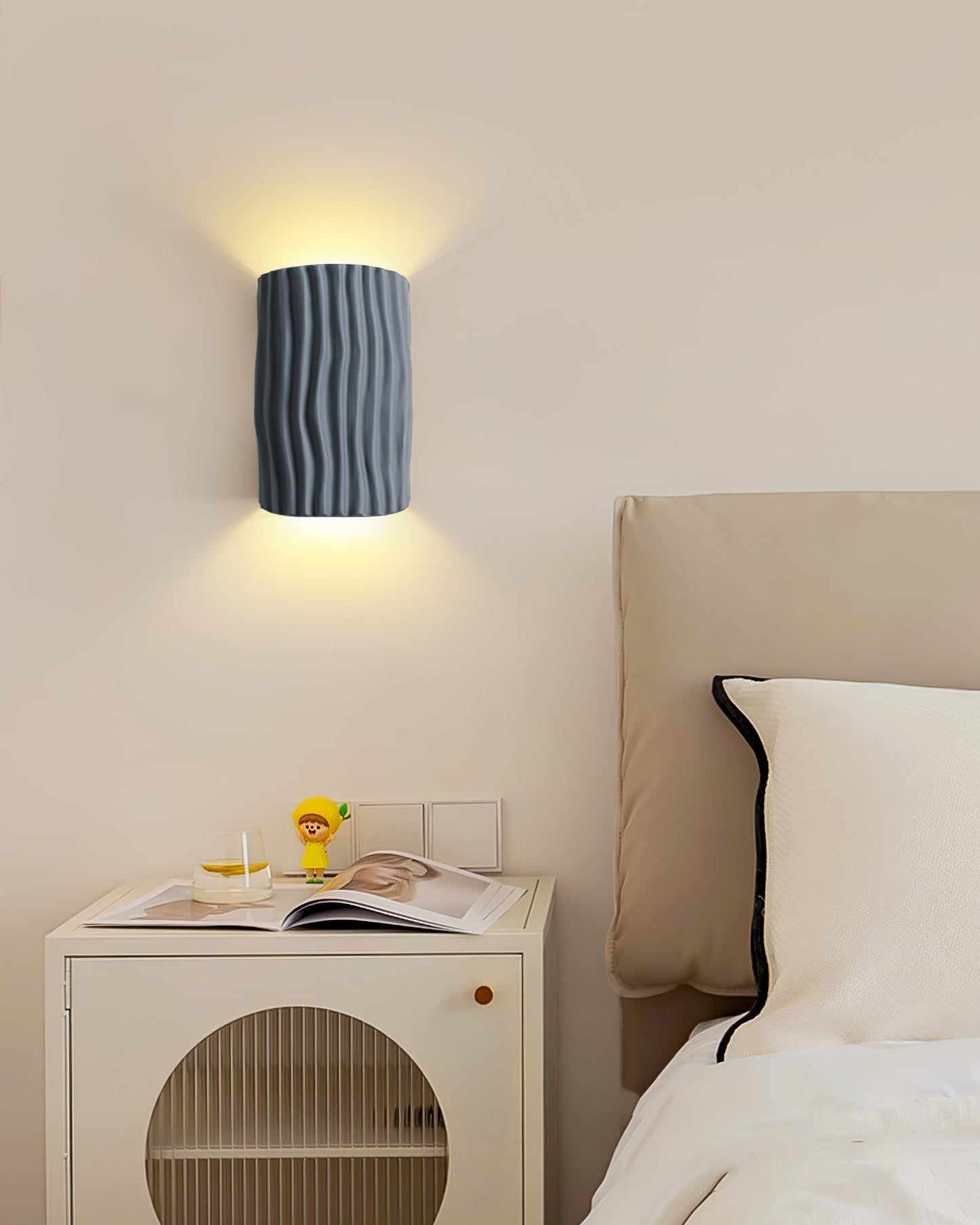 Stylish Glass Wall Lamp with Soft Shade