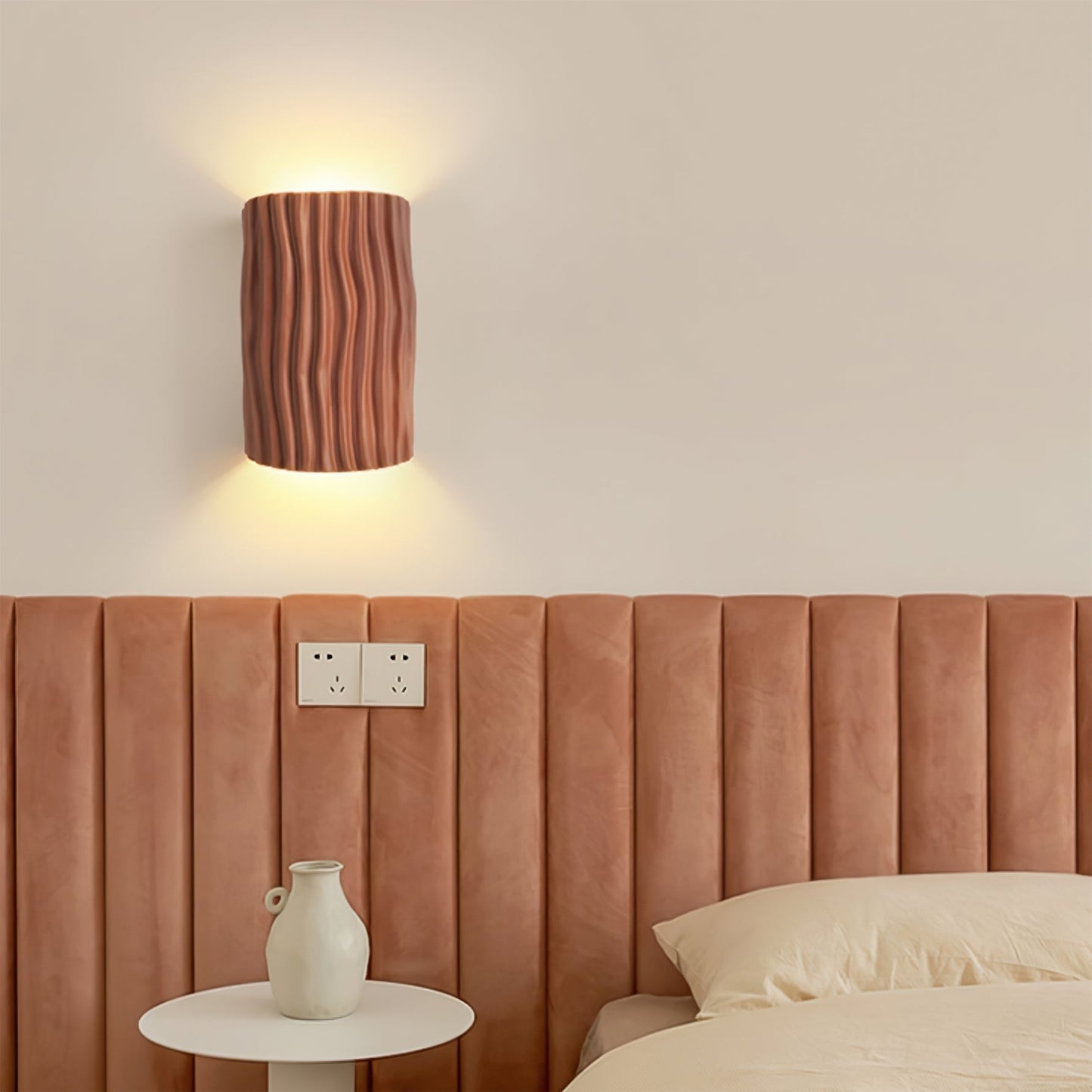 Stylish Glass Wall Lamp with Soft Shade