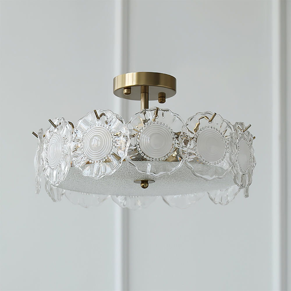 Elegant Glass Pendant Light | Clear Globe Gold Pendant