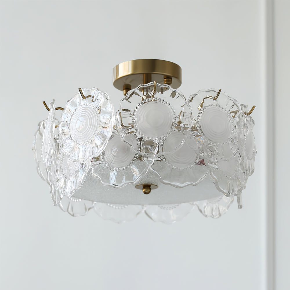 Elegant Glass Pendant Light | Clear Globe Gold Pendant