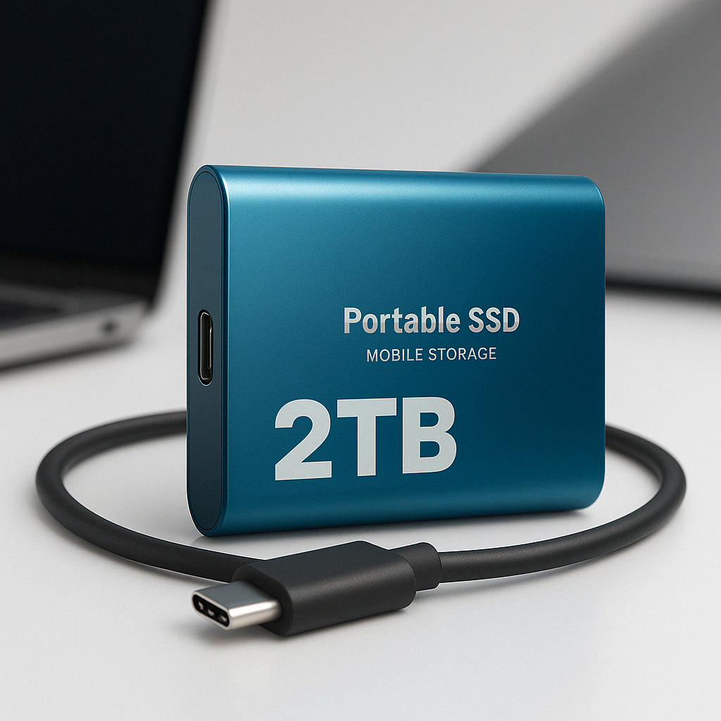 Fast USB-C 2TB Portable SSD Storage Drive