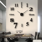 Stylish Wall Clock with 3D Number Display