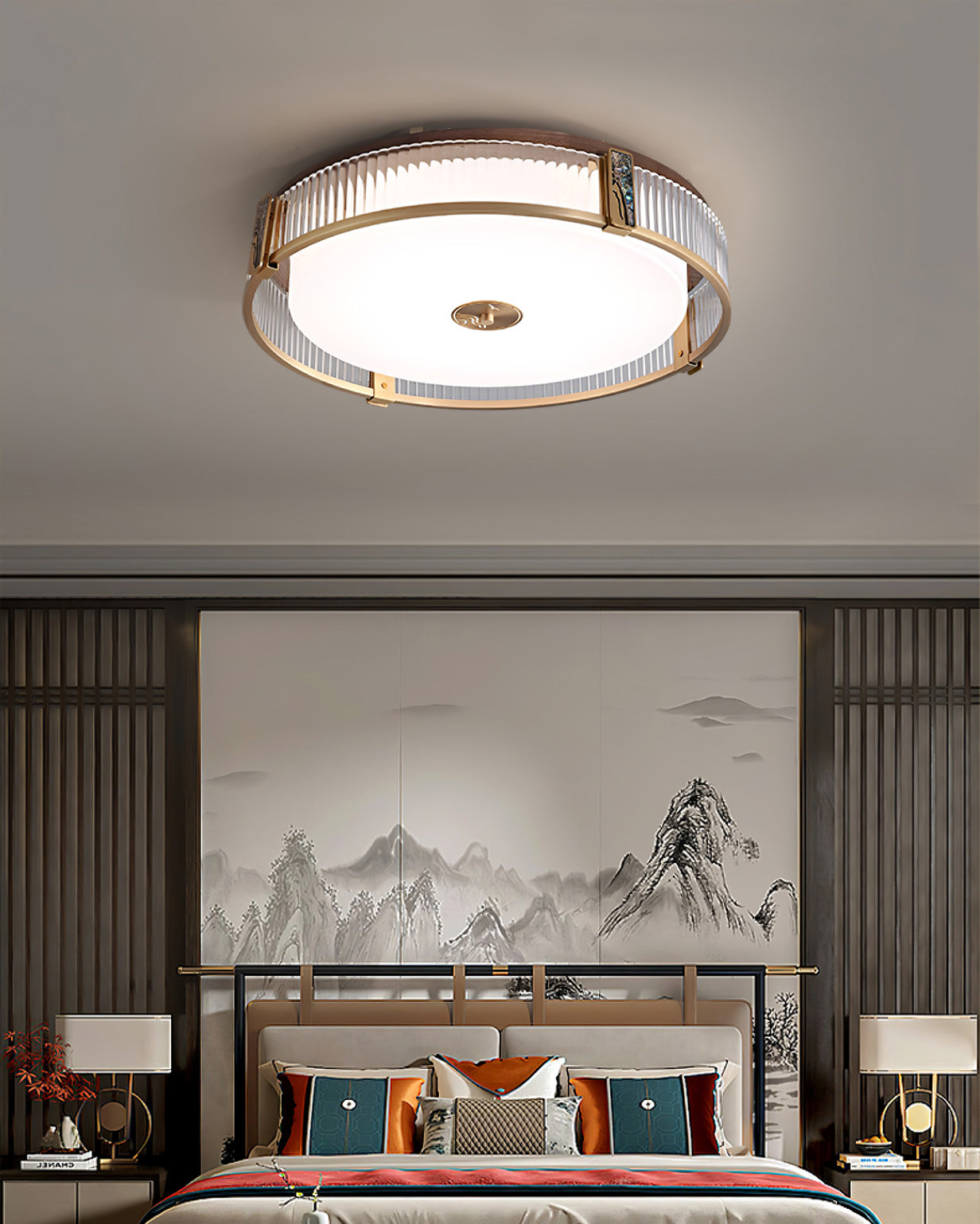 Luxury Brass Pendant Light With Clear Glass Shade