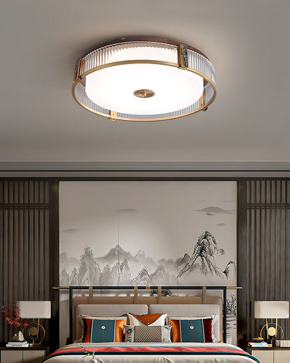 Luxury Brass Pendant Light With Clear Glass Shade