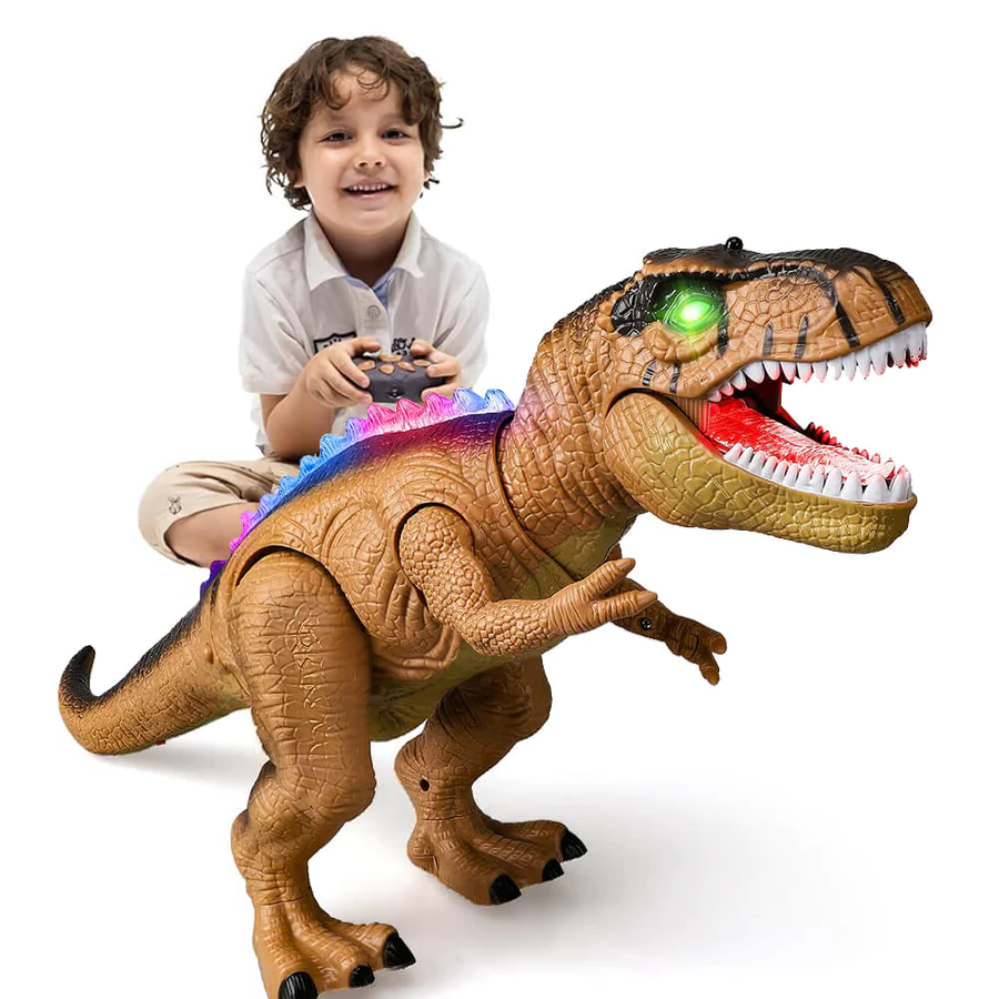 Fun RC Walking Dinosaur Toy with Lights - HappyKidMart