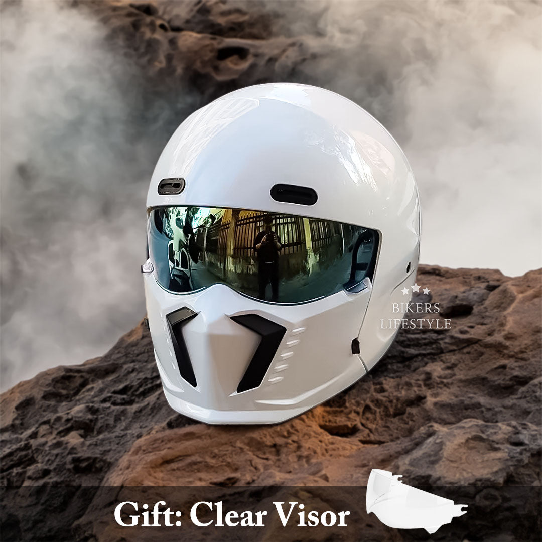 Classic Black Full Face Motorcycle Helmet