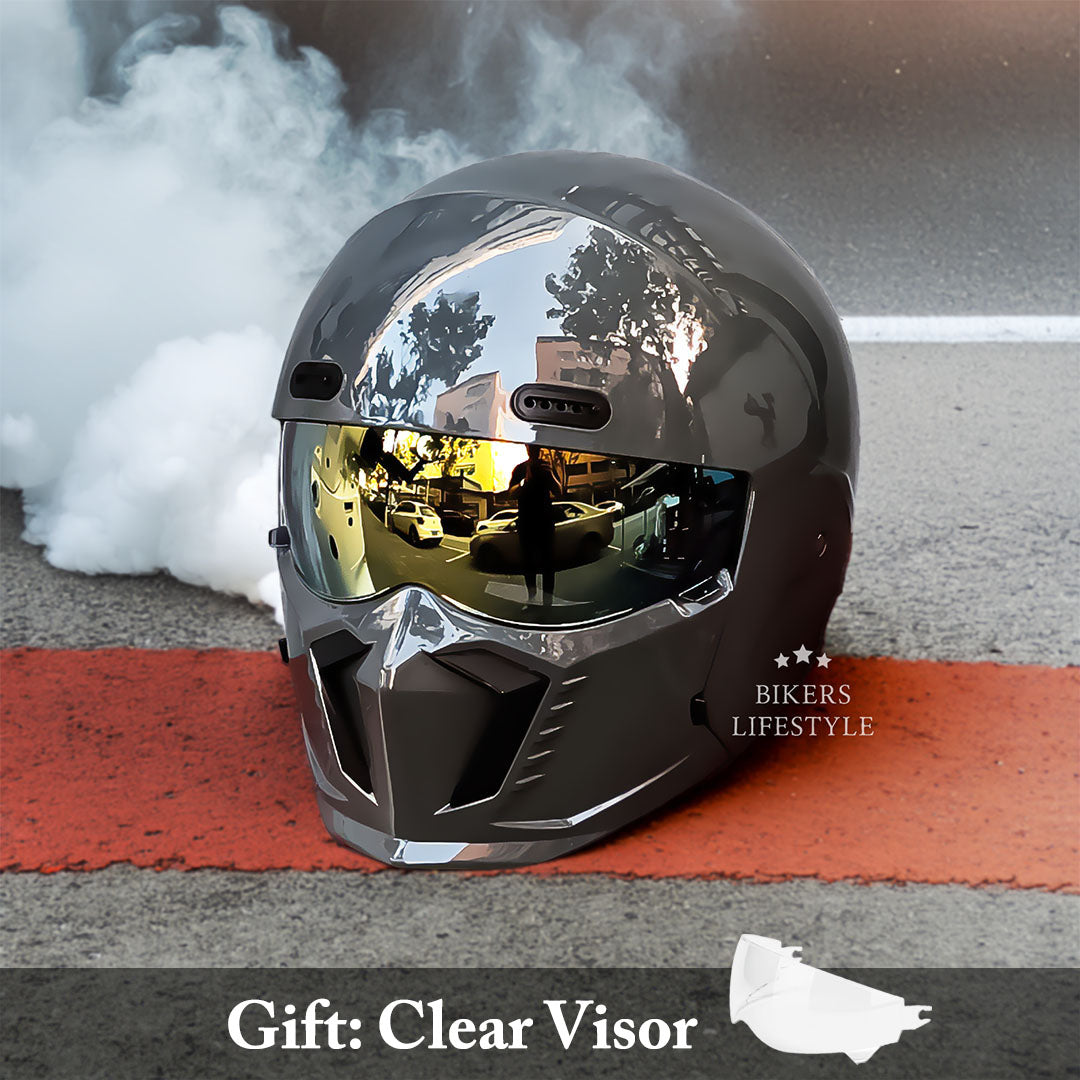 Classic Black Full Face Motorcycle Helmet