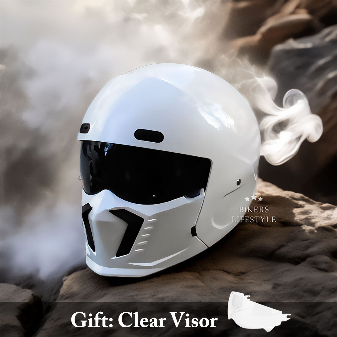 Classic Black Full Face Motorcycle Helmet