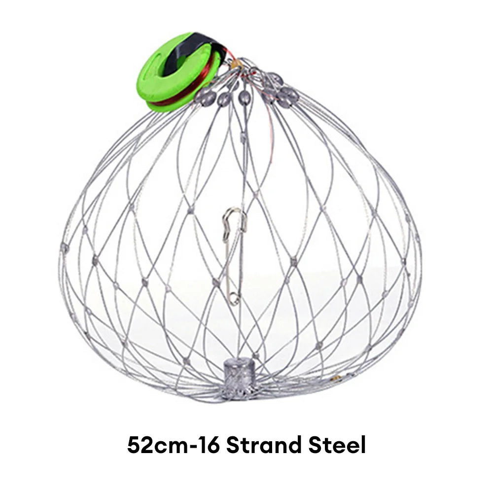 Portable Folding Fishing Net Stainless Steel Mesh