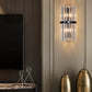 Luxury Glass Sconce | Brass Metal Prism Shade
