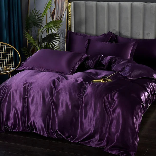 Soft Satin Bed Sheets | Smooth Duvet Cover Set