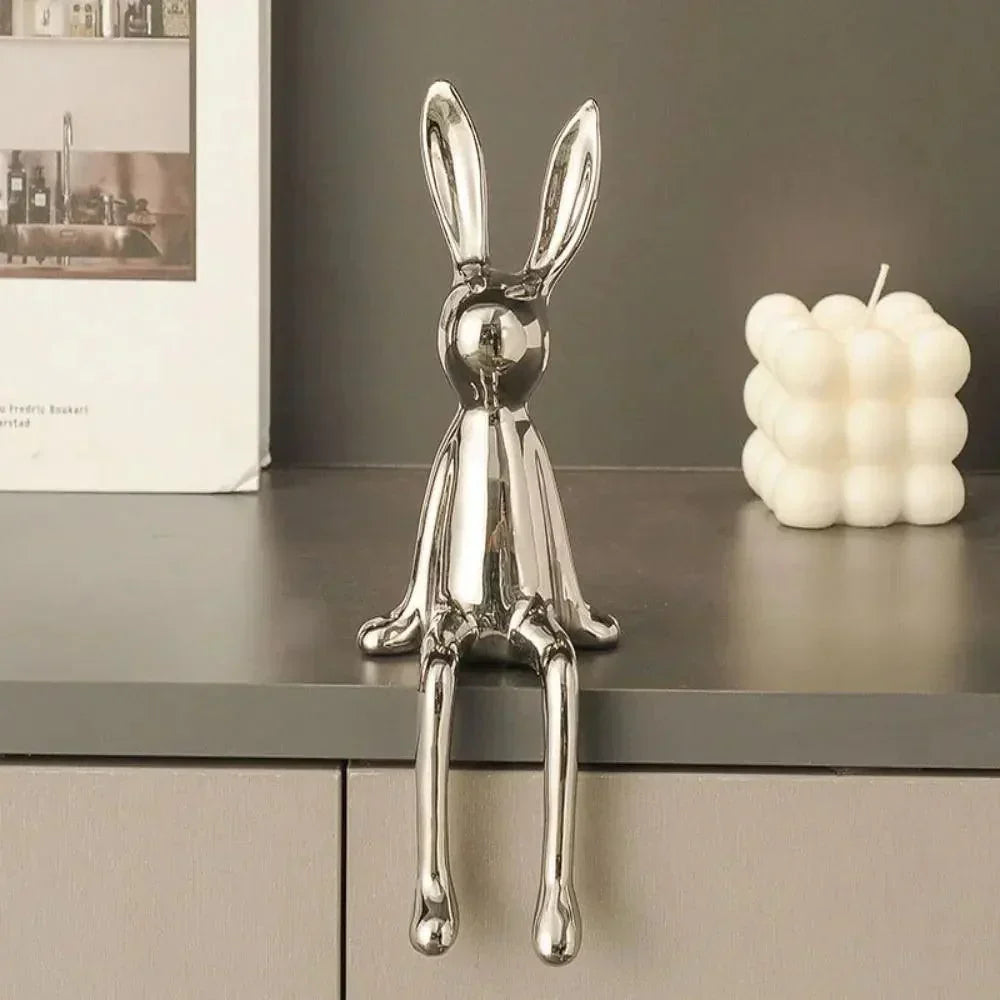 Luxury Golden Bunny Home Decoration