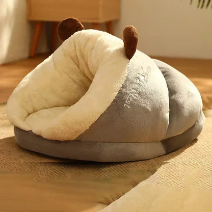 Soft Pet Fleece Bed | Warm Plush Animal Nest