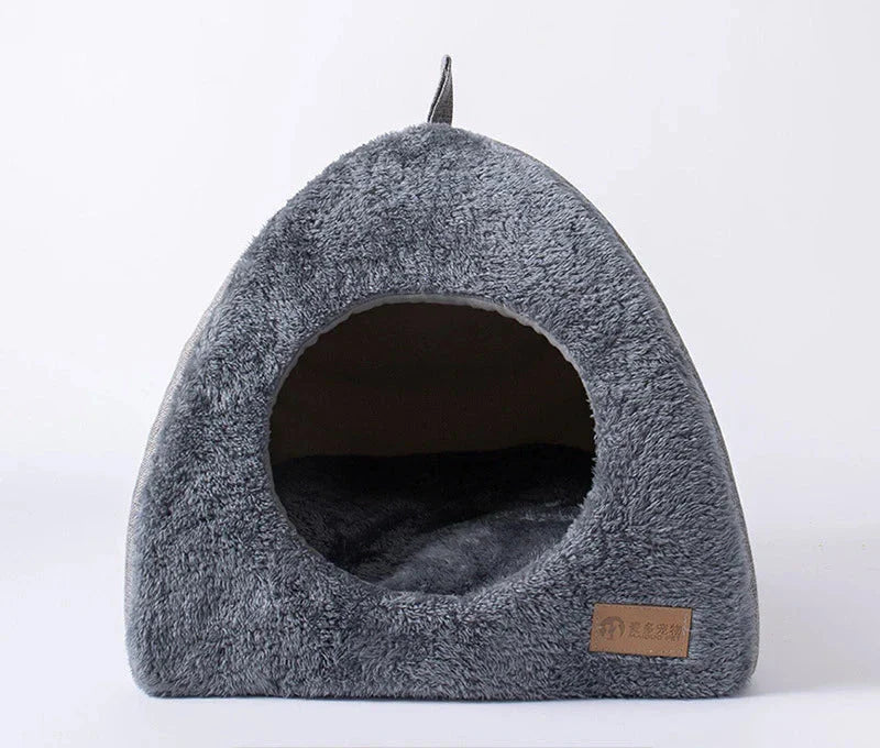 Cozy Cat Bed | Soft Triangle Pet Hut
