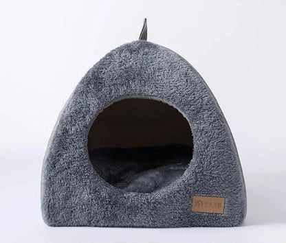 Cozy Cat Bed | Soft Triangle Pet Hut