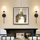 Stylish Black Wall Light With White Glass Shade - HappyKidMart