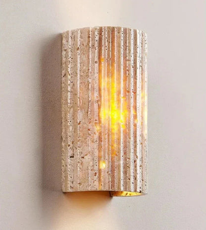 Rustic Rock Wall Light | Earthy Stone Finish