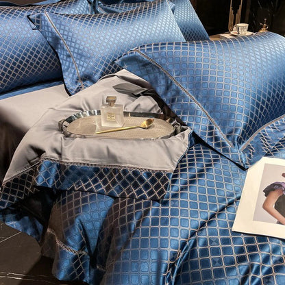 Premium Cotton Bed Set | Diamond Weave Duvet Cover