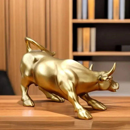 Luxury Metal Bull Figurine Wealth Symbol