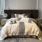 Premium Soft Grey Embroidered Bed Sheet Set