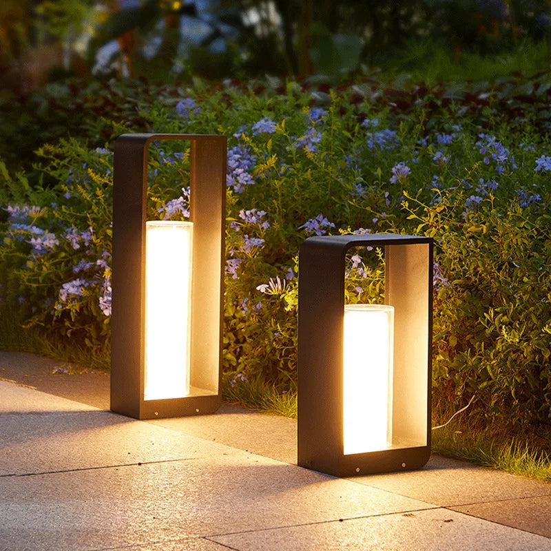 Sleek Outdoor Solar Lights | Durable Metal Frame - HappyKidMart