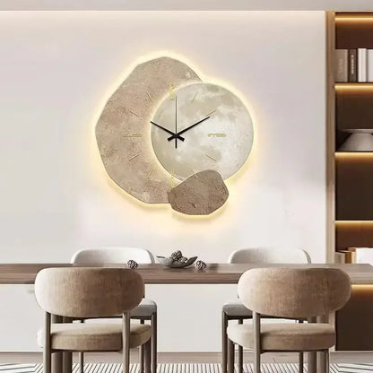 Rustic Wooden Round Wall Clock