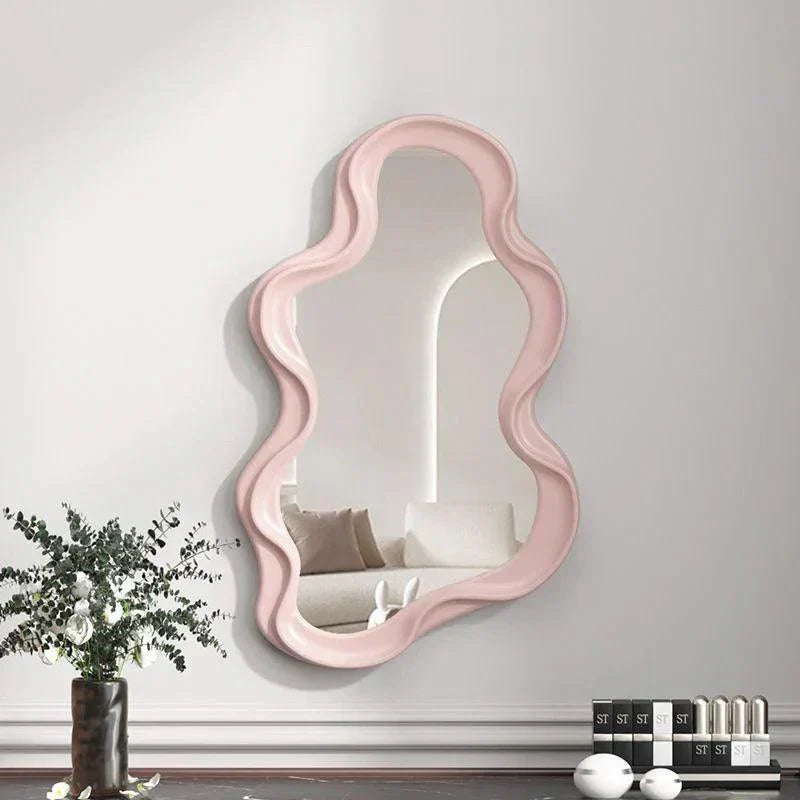 Curved Wall Mirror | White Rounded Frame