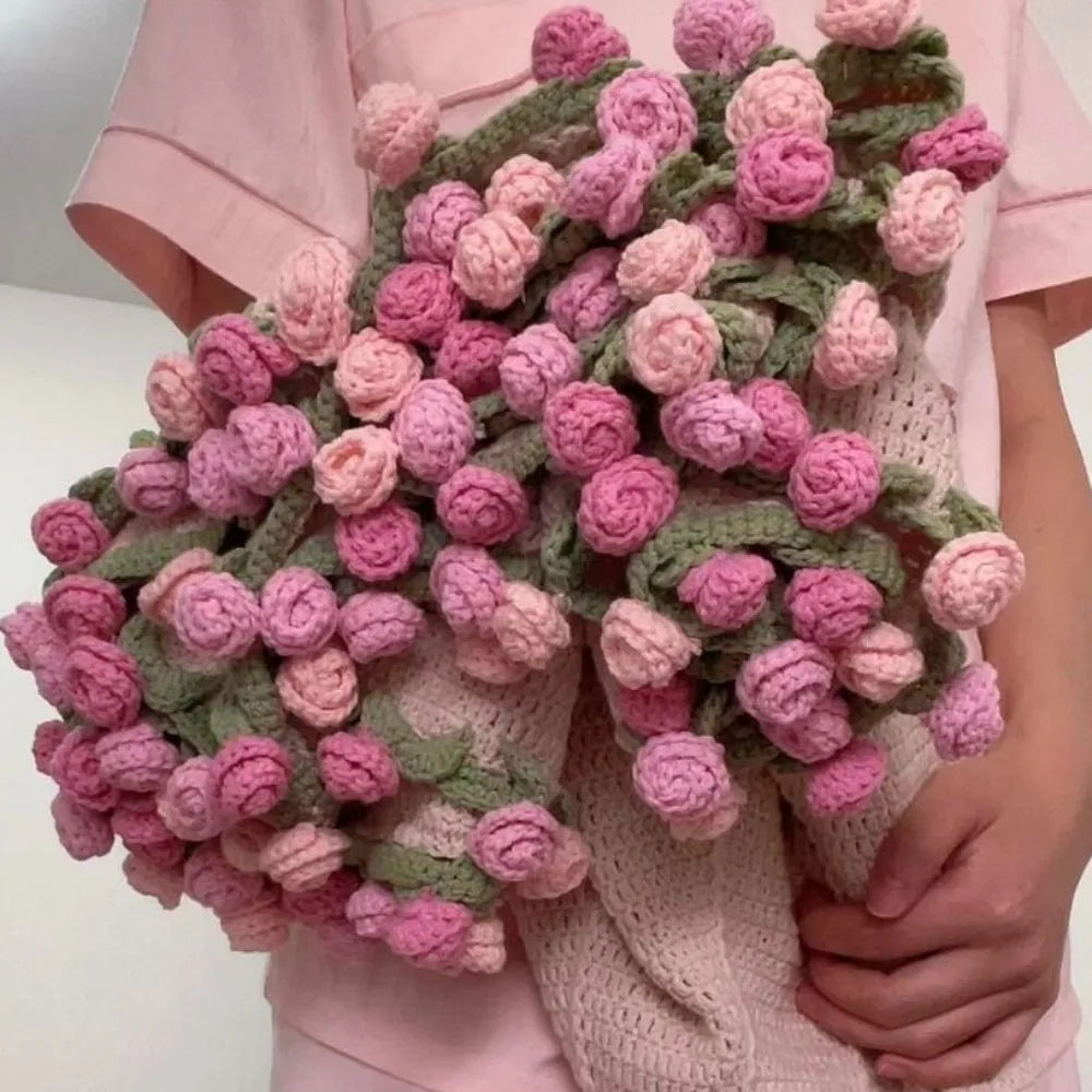 Colorful Flower Throw Blanket | Lavender Rose Pattern