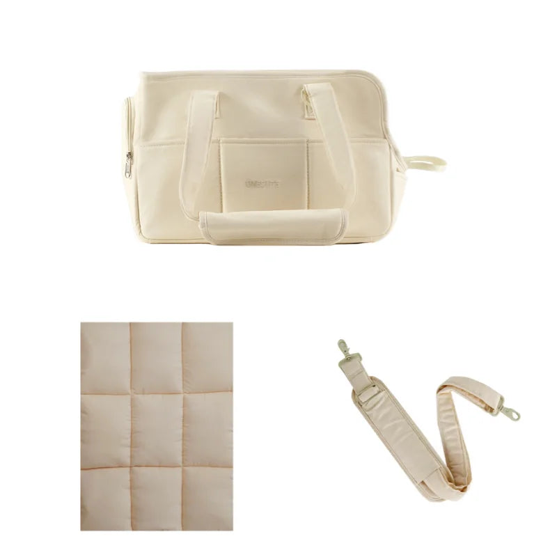 Luxury Dog Carrier Bag | Soft Cotton Pet Tote
