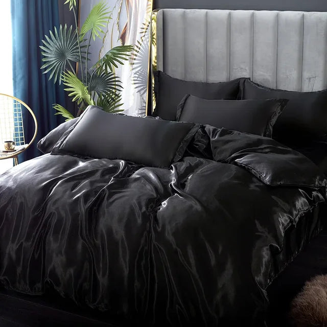 Soft Satin Bed Sheets | Smooth Duvet Cover Set