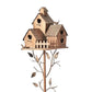 Rustic Metal Birdhouse | Double Entry Garden Bird Home