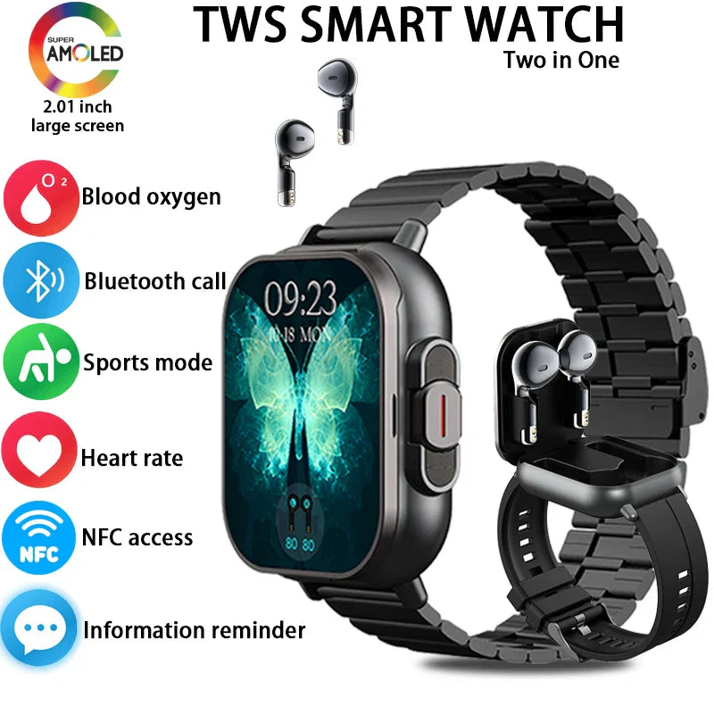 Advanced Sports Watch with AMOLED Display and Free Earbuds - HappyKidMart