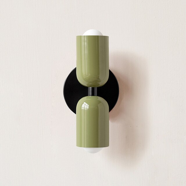 Contemporary Dual Head White Wall Lamp
