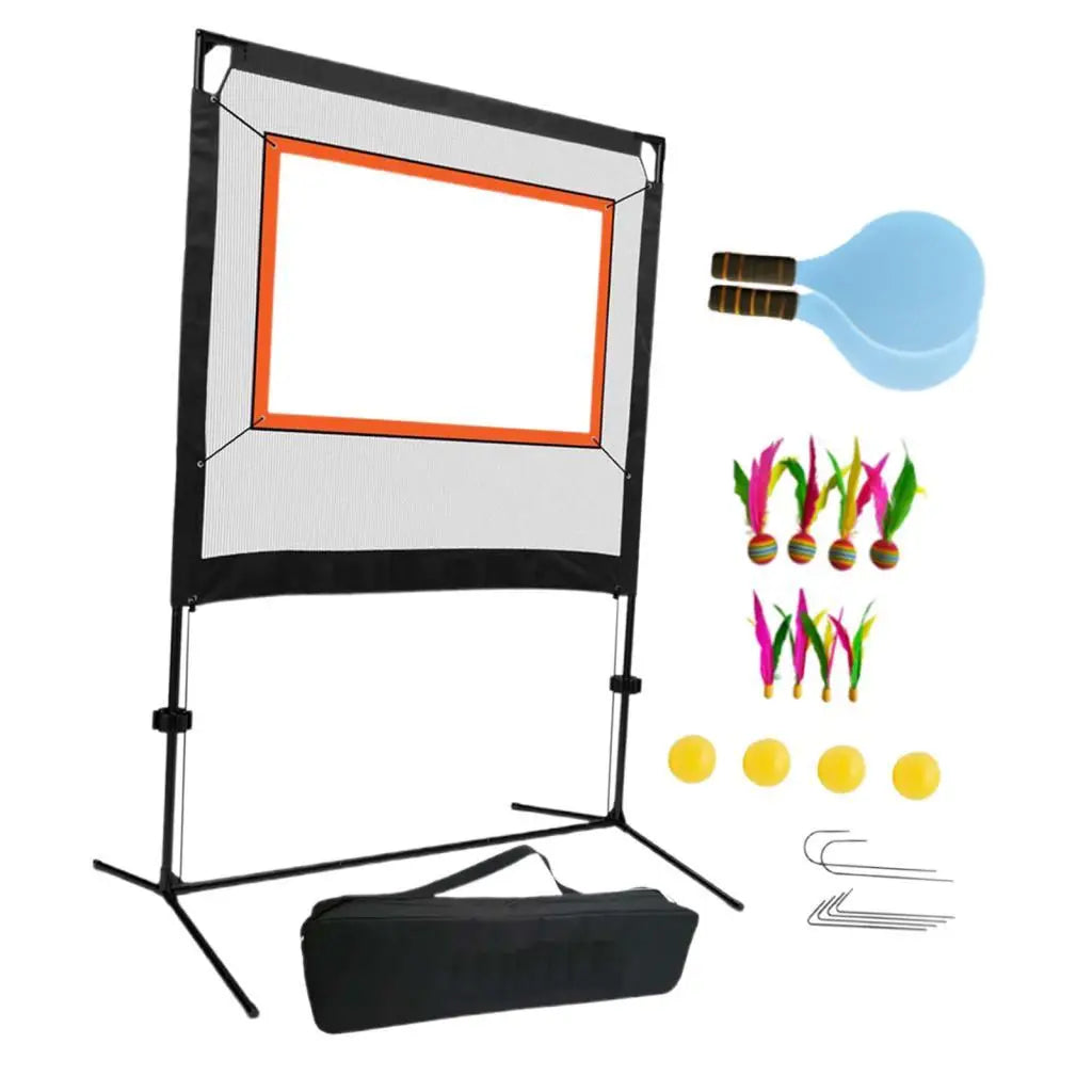 Compact Badminton Kit with Net and Stand - HappyKidMart