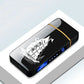 Rechargeable Double Flame Lighter Blue Metal Design