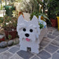 Adorable Dog Figurine Garden Planter