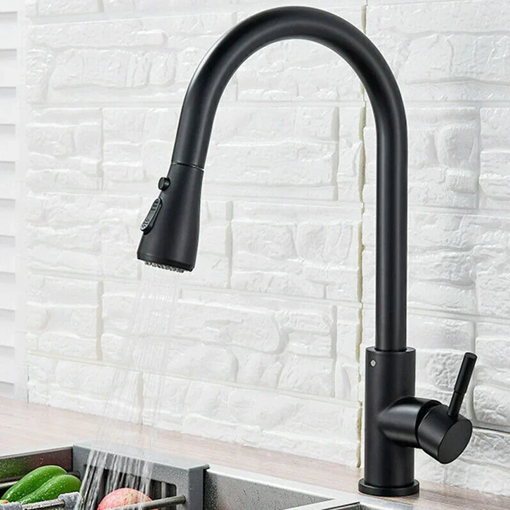 Sleek Black Kitchen Faucet