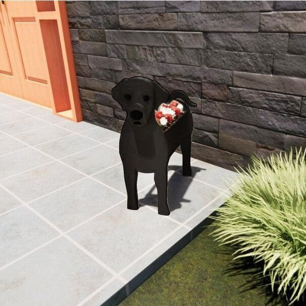 Adorable Dog Figurine Garden Planter