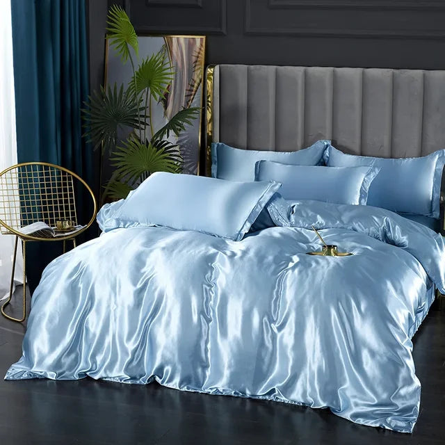 Soft Satin Bed Sheets | Smooth Duvet Cover Set
