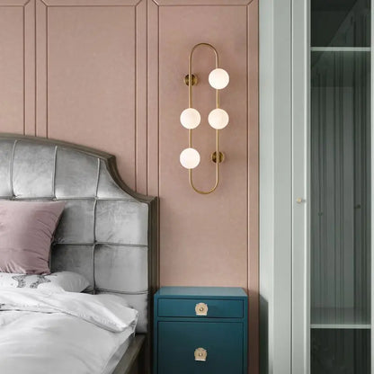 Elegant Brass Glass Wall Light Fixture
