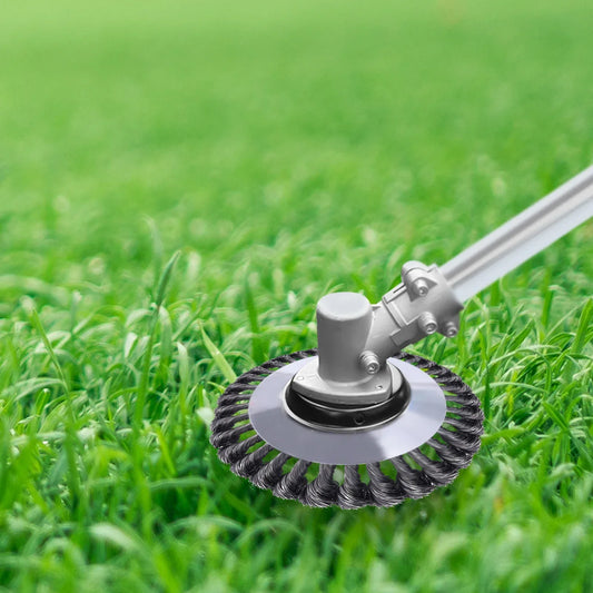 Heavy Duty Metal Lawn Trimmer Head | Premium 15cm Weed Cutter Brush - HappyKidMart