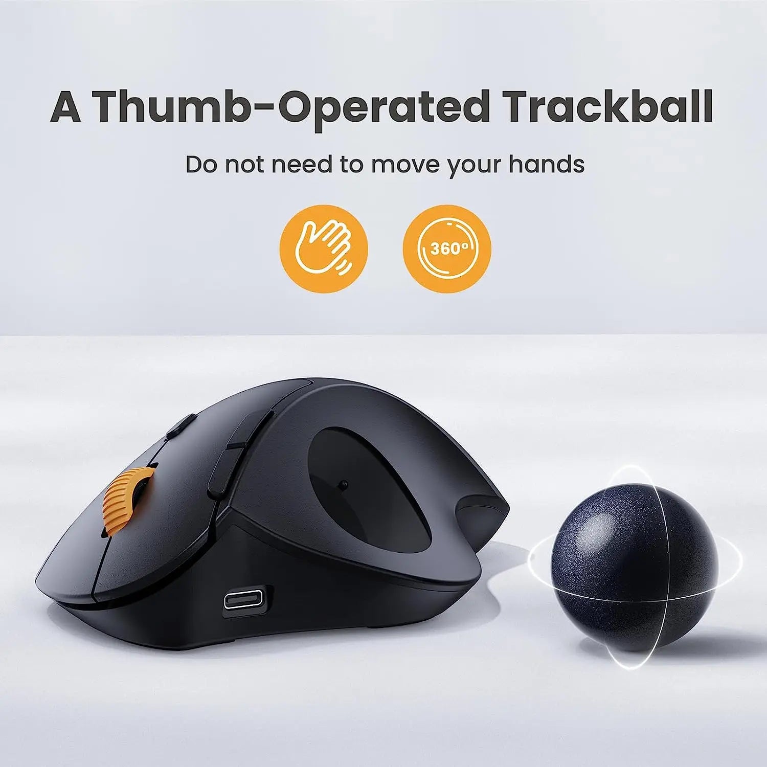 Comfortable Thumb Control Mouse with 360° Precision - HappyKidMart