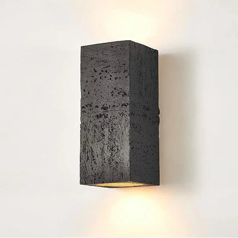 Rustic Concrete Outdoor Wall Lamp