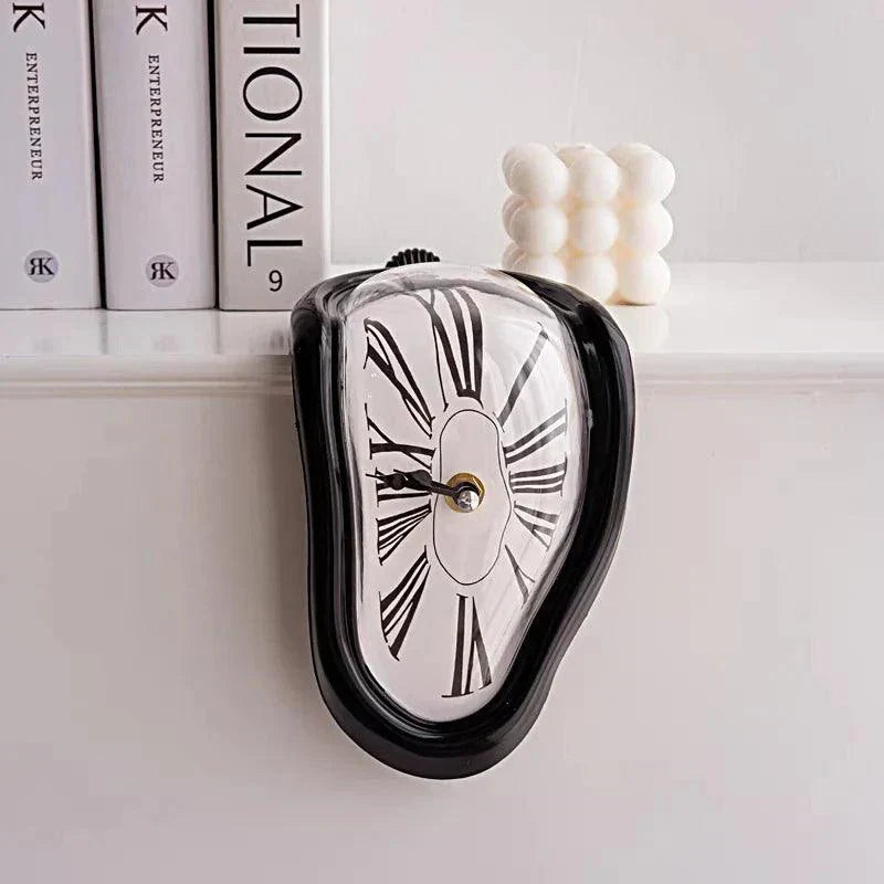 Unique Melted Wall Clock Roman Numerals Design