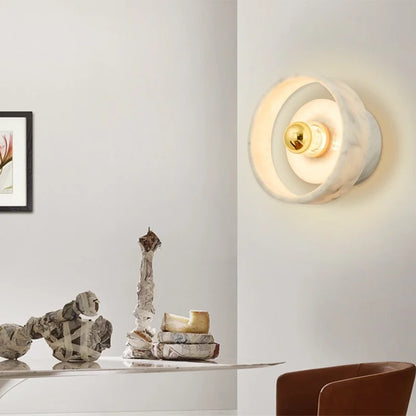 Elegant Marble Round Wall Lamp