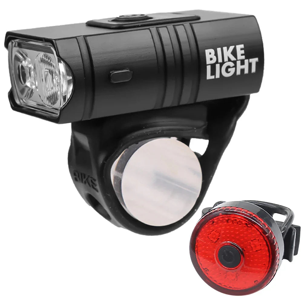 Bright Bike Light Kit | Rechargeable Front Rear Lights - HappyKidMart