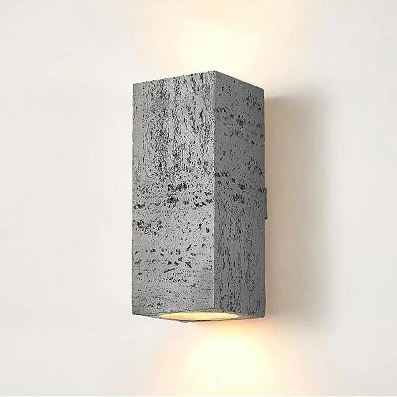 Rustic Concrete Outdoor Wall Lamp