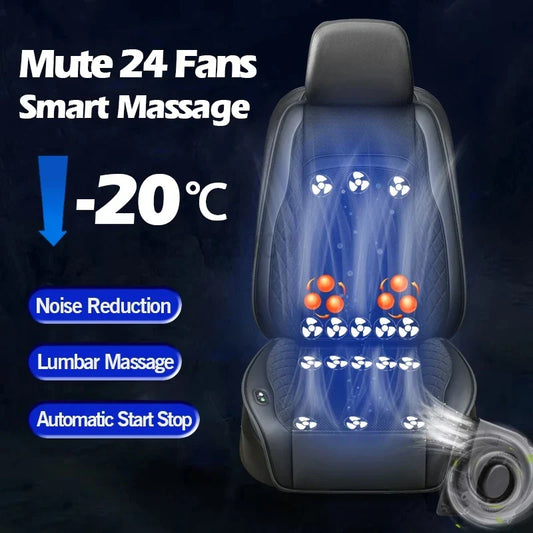 Cooling Massage Car Seat | 24 Ventilated Fan System - HappyKidMart