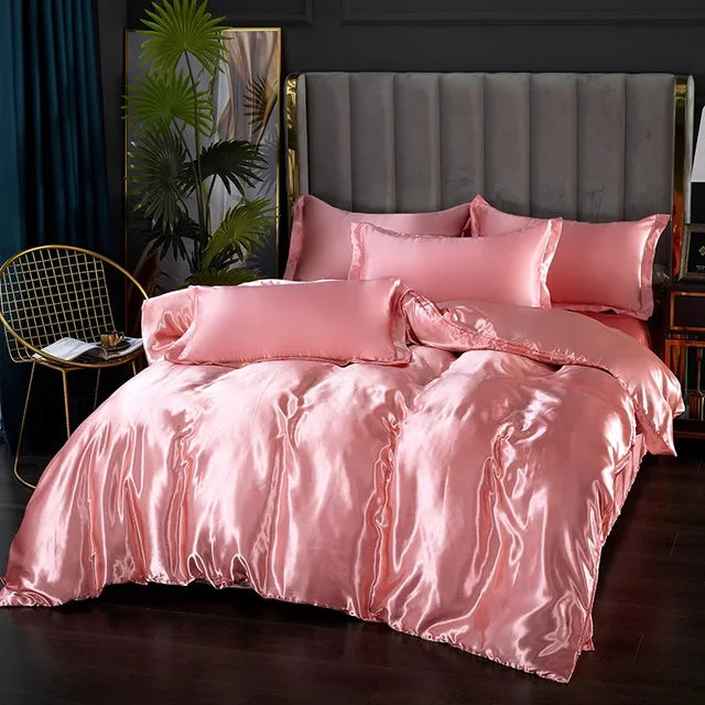 Soft Satin Bed Sheets | Smooth Duvet Cover Set