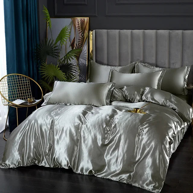 Soft Satin Bed Sheets | Smooth Duvet Cover Set